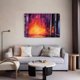 thumbnail image 5 of Póster de lienzo con un paisaje urbano vibrante con una calle vacía, decoración para dormitorio, paisaje deportivo, decoración para oficina, regalo, estilo marco, 20 x 30 cm, 5 of 8