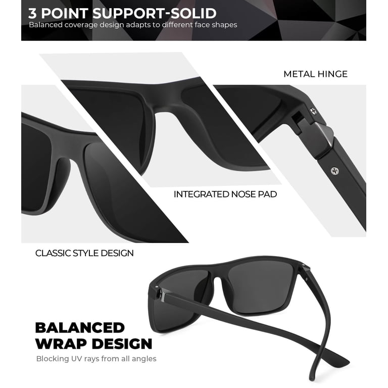 KALIYADI Polarized Sunglasses for Men and Women,Mens Classic  display picture 3