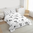 thumbnail image 3 of Homewish Kawaii Dogs 3 Pieces Queen Comforter Set for Kids Children,Black White Ultra Soft Bedding Sets,Cartoon Animal Bedding Comforter Set,Luxury Bedroom Decor, 3 of 8