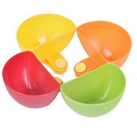

Benafini 4Pcs Dip Clips Dip Holders Tomato Sauce Salt Vinegar Sugar Flavor Spices Bowl
