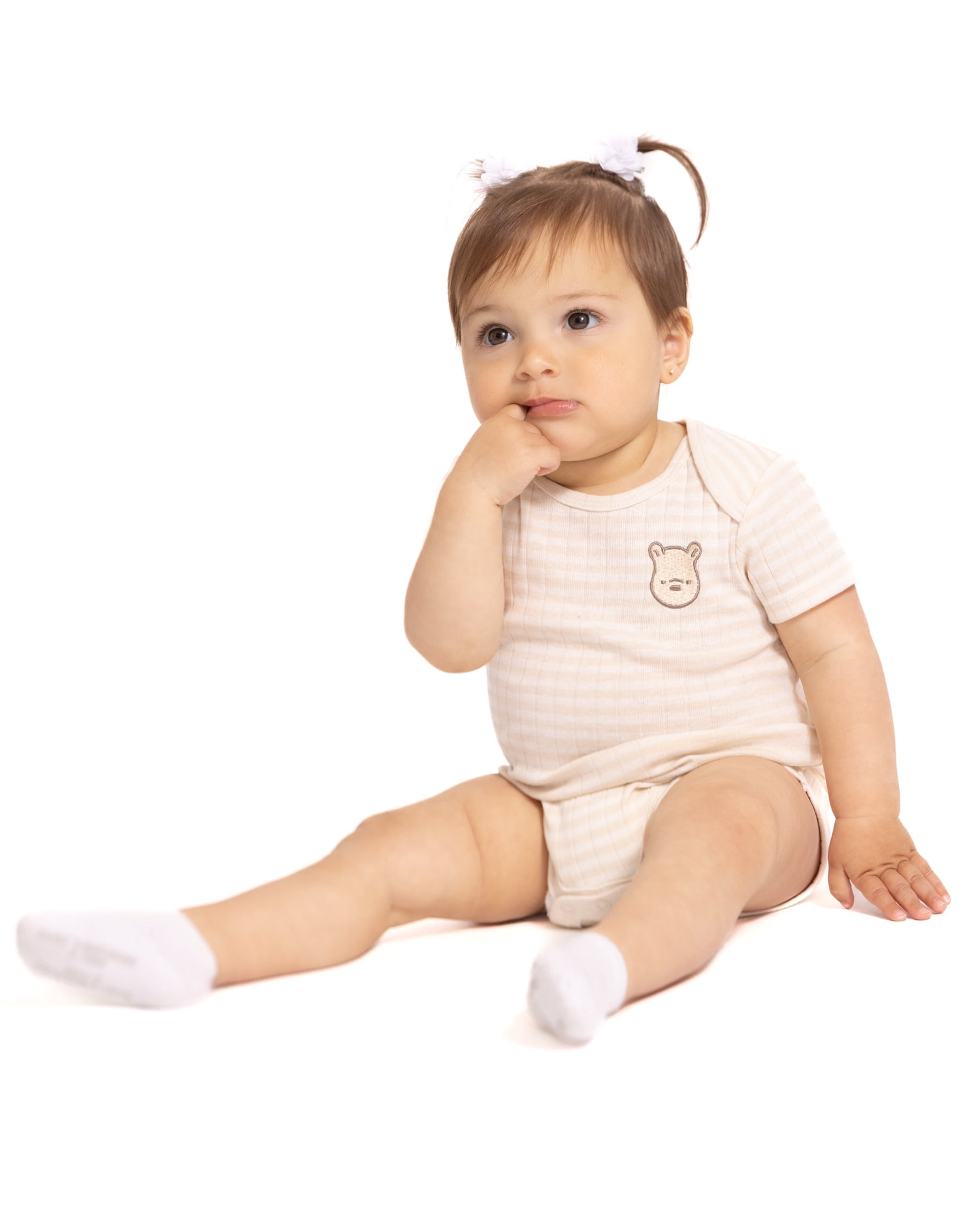 Disney Baby Wishes + Dreams Winnie the Pooh Bodysuits with Short Sleeves, 3-Pack, Sizes Newborn-18M