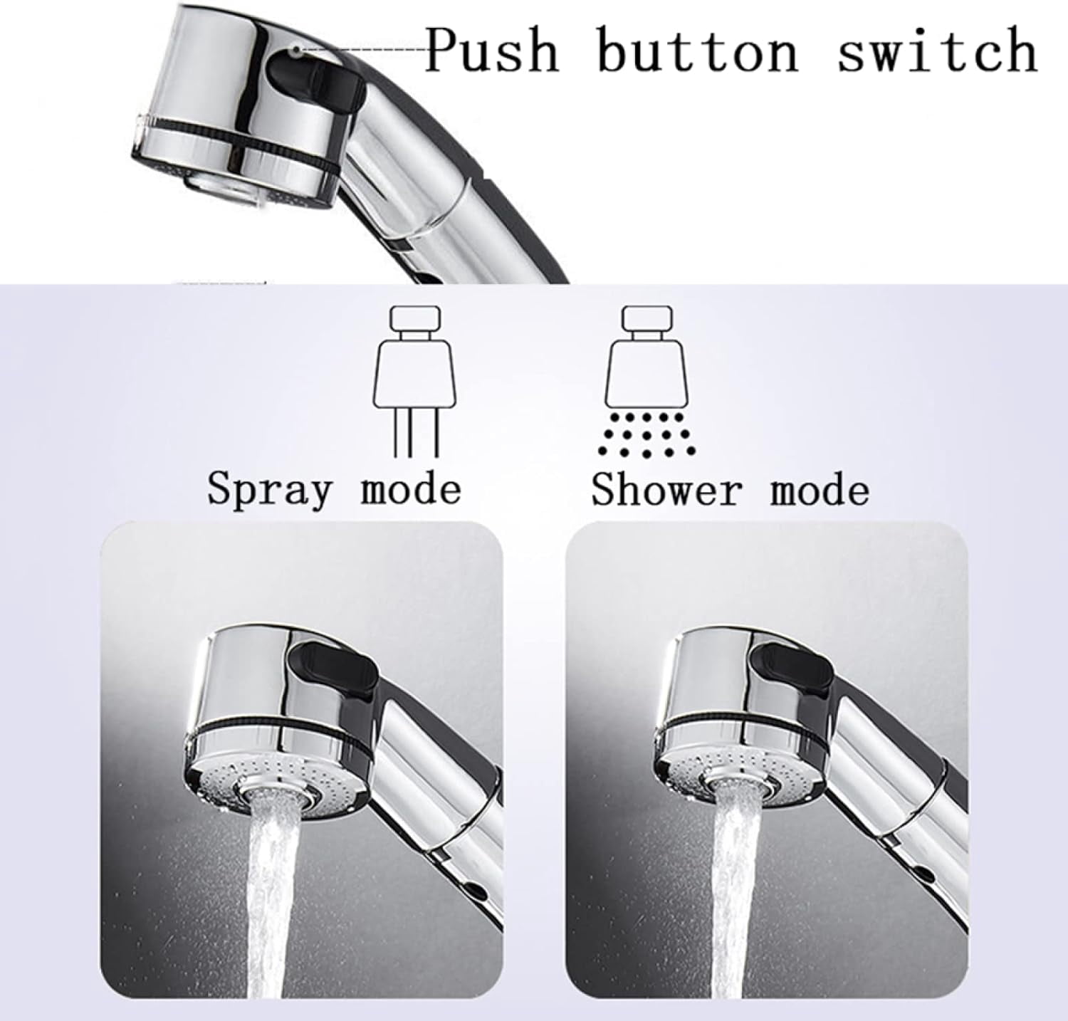 Bathroom Faucet with Pull Out Sprayer, Bathroom Sink Faucet Dual Function Basin Faucet. 360° Swivel Spout Bathroom Sink Faucet, Bathroom Sink Faucet Single Handle,Black