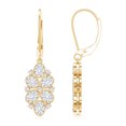 thumbnail image 3 of Rosec Jewels - Lab Grown Diamond Cluster Drop Earrings Lever Back - EF-VS Quality Diamond Earrings for Anniversary, 10K Yellow Gold, 3 of 6