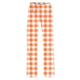 thumbnail image 4 of FAZVAOO Plaid Pajama Pants Womens Wide Leg Elastic Waistband Daily Home Long Pants, 4 of 4