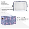thumbnail image 2 of GZHJMY Dinosaur Rectangular Storage Bins, 2 PCS Collapsible Toy Storage Bins, Waterproof Canvas Rectangular Storage Bin with Leather Handles for Home Closets Offices,Bedrooms,Kids Toy, Gift Baskets, 2 of 6