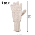 thumbnail image 2 of Jiibva Wool Knit Gloves Women Touchscreen Warm Gloves with Long Wrist Cuffs Windproof Cold Weather Gear, 2 of 7