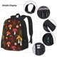 thumbnail image 3 of Easygdp Woodland Mushroom Mochila para Niños y Niñas con Set de Caja de Almuerzo y Estuche para Lápices 3 en 1, Mochila Escolar Estampada para Adolescentes, 3 of 7