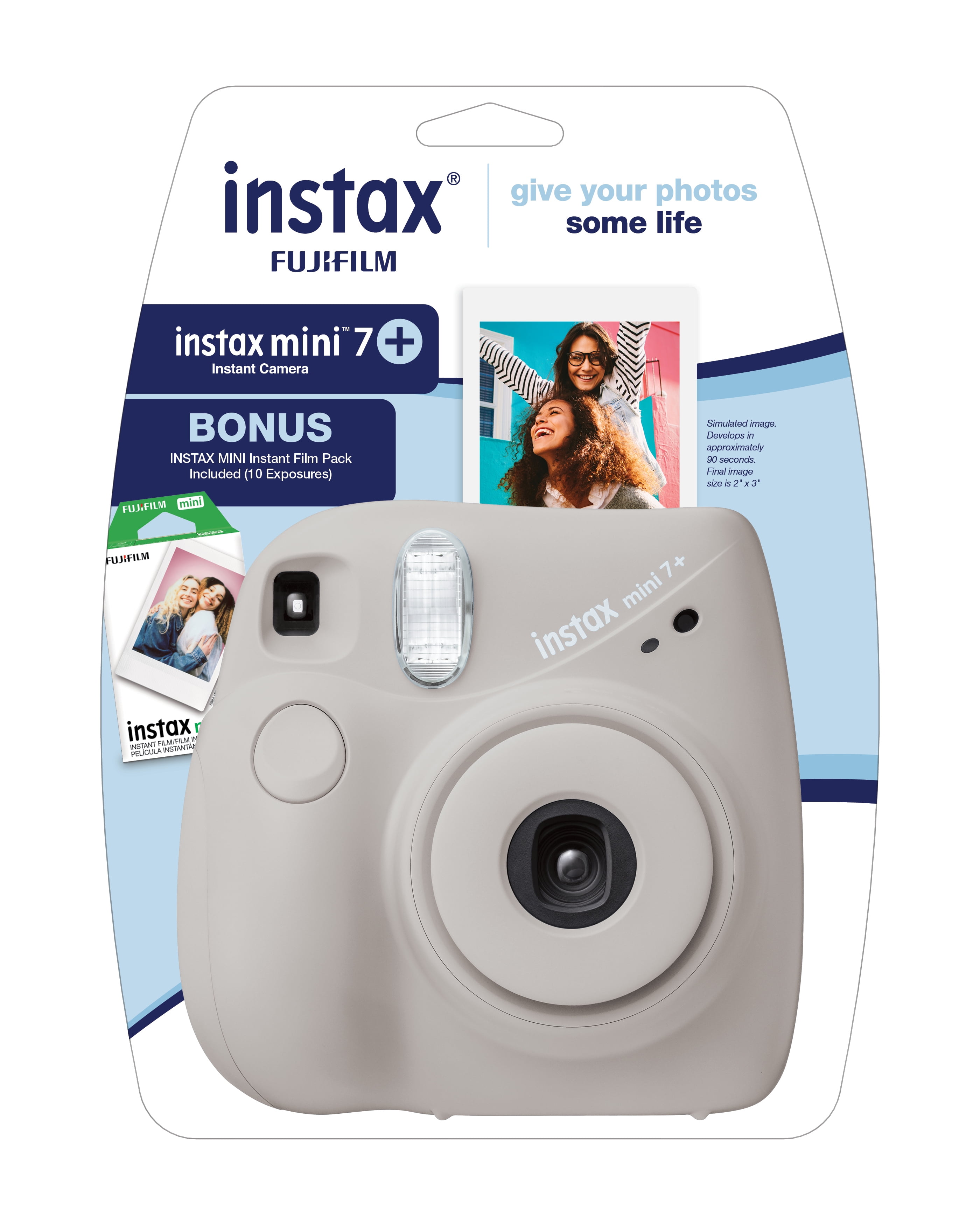 laten vallen Handvest Gemengd Fujifilm INSTAX Mini 7+ Exclusive Blister Bundle with Bonus Pack of Film  (10-pack Mini Film), Gray - Walmart.com