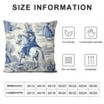thumbnail image 5 of RUIYC Toile Pillow Covers,French Country Decor,Vintage Pillow case,Blue and White Pillow Cover,horse pillow cover,trendy throw pillow cover,, 5 of 5