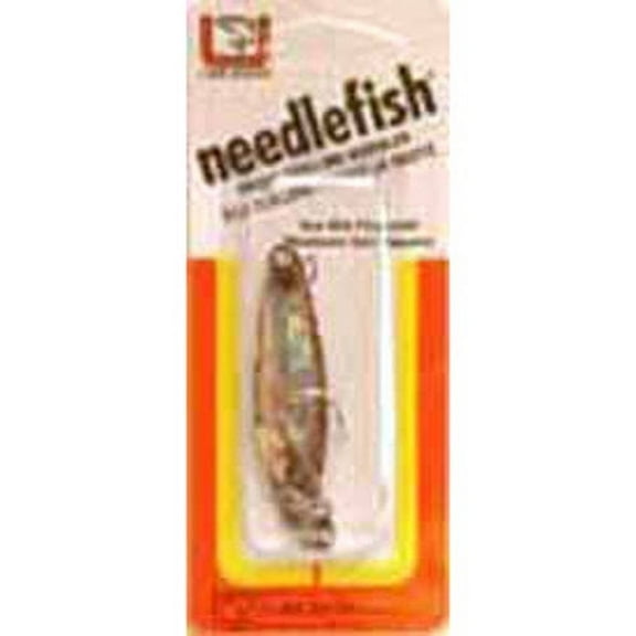 Luhr Jensen Needlefish Spoon Fishing Lure Size 2 Live Image Nickel/ Real Fish 2"