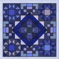 thumbnail image 1 of Ahgly Company Indoor Square Patterned Denim Dark Blue Area Rugs, 6' Square, 1 of 6