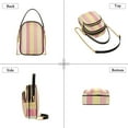 thumbnail image 3 of FORMRS Crossbody Bag for Women Quilted Travel Shoulder Cell Phone Purse with Chain Strap Handbag, Pink and Yellow Striped Pattern, 3 of 7