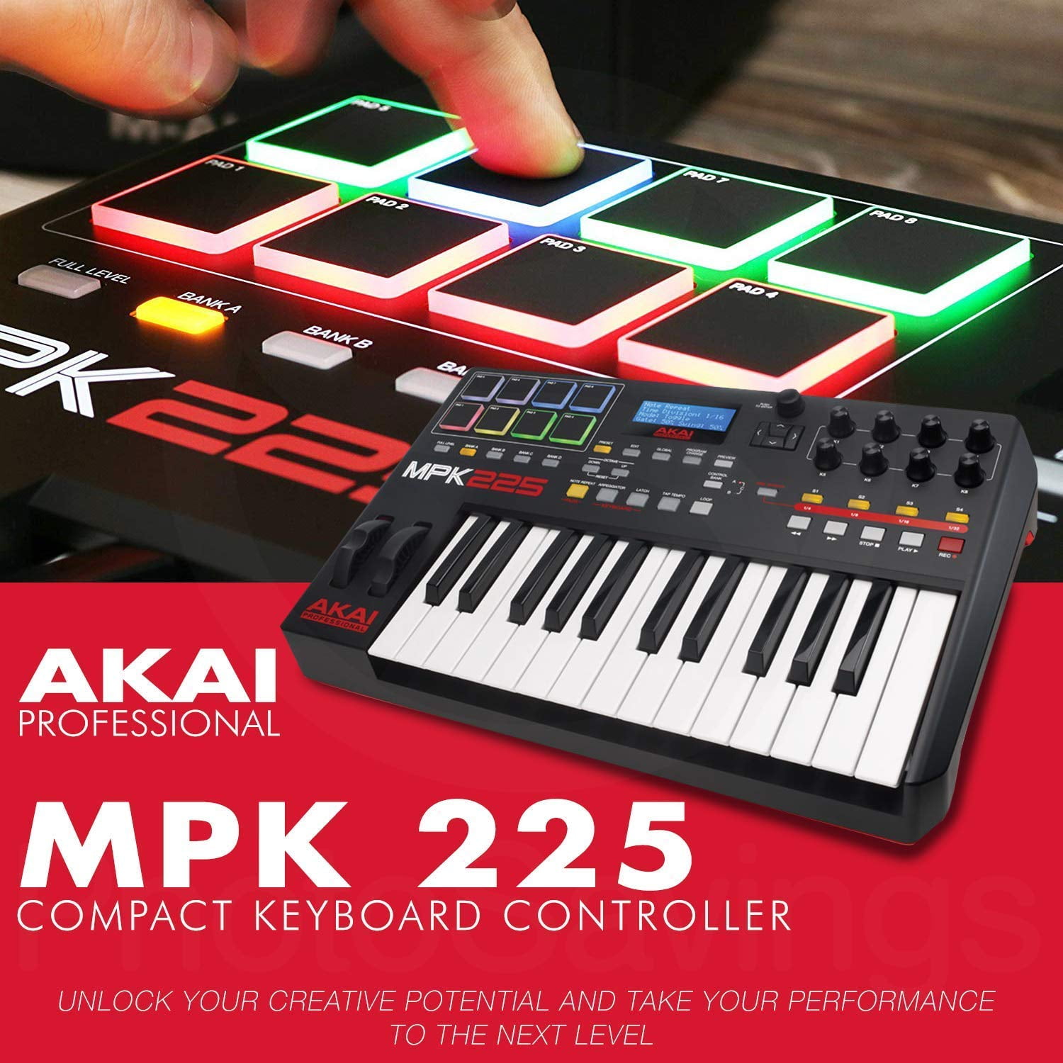 Akai Professional MPK225 USB MIDI Keyboard & Drum Pad Controller with