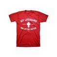 thumbnail image 3 of Kerusso Unisex Short Sleeve Casual T-Shirt, Lifeguard, Cardinal, 2X, 3 of 6