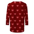 thumbnail image 5 of VKOYWKM Womens Spring Tops 3/4 Sleeve Valentines Day Shirts Love Graphic Tees Cute Tops Holiday T Shirts Casual Crew Neck Romantic Tshirts, 5 of 6
