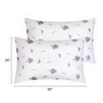 thumbnail image 4 of REGALWOVEN 2 Pack Pillowcase for Hair and Skin, Soft Floral Pillow Cases with Envelope Closure Purple Queen, 4 of 6