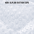 thumbnail image 6 of Bath Tub Shower Mat 35x15.5 Inch Non-Slip and Phthalate Latex Free,Bathtub Mat with Suction Cups,Machine Washable XL Size Bathroom Mats with Drain Holes (Clear), 6 of 7