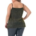 thumbnail image 3 of Agnes Orinda Women's Plus Size Sequin Sparkle Glitter Cami Sleeveless Gradient Party Camisole Tank Top 1X Gold, 3 of 6