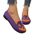 thumbnail image 6 of EKVAHL Womens Halloween Orthopedic Loafers, Arch Support Slip On Flat Shoes, Pumpkin Ghost Printed Casual Walking Flats for Women Purple, 6 of 6