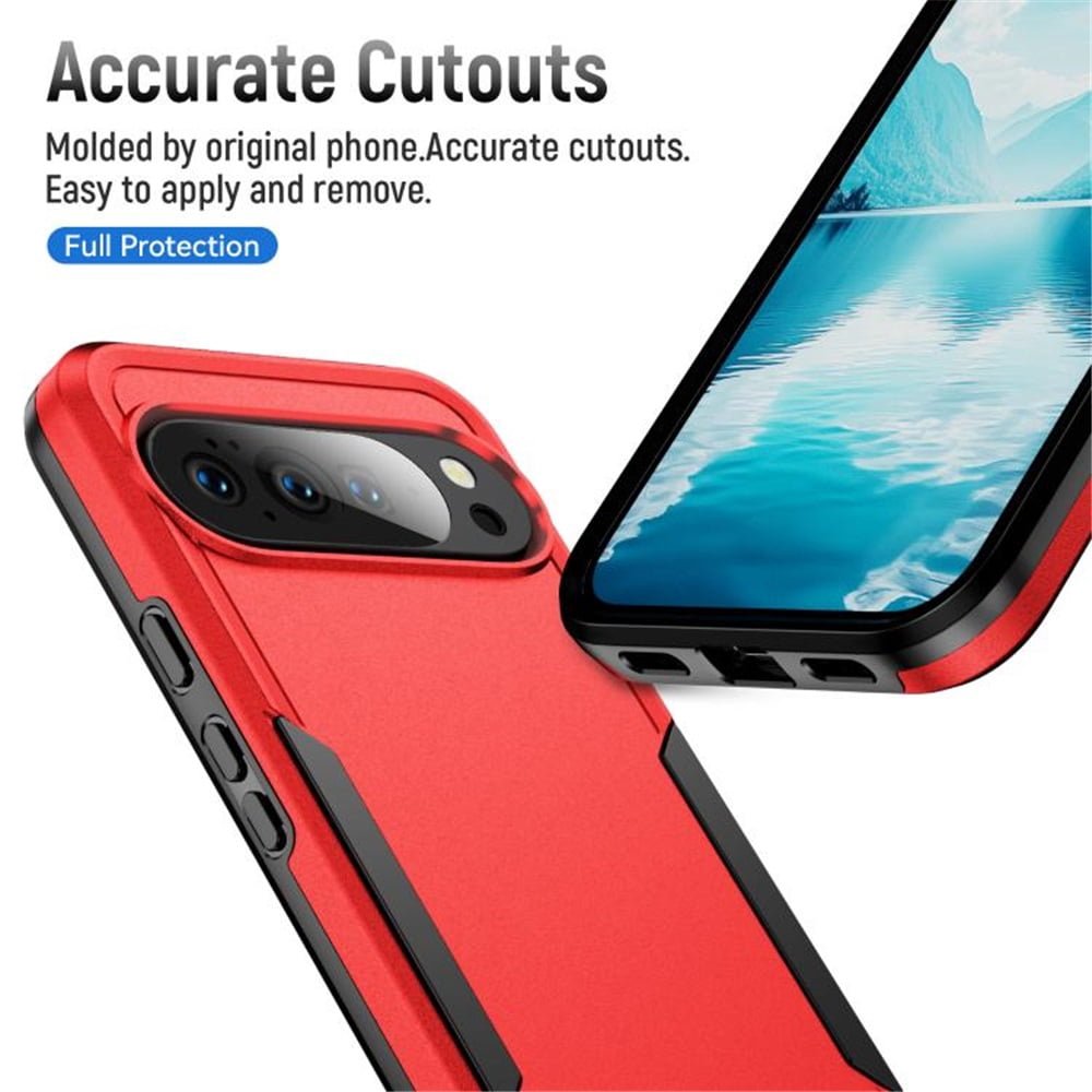 For Google Pixel 11 Pro XL Case Shockproof Rugged Full Body Protection Heavy Duty Dust/Drop Proof Cover Case​,Red&Black,For Pixel 11 Pro XL