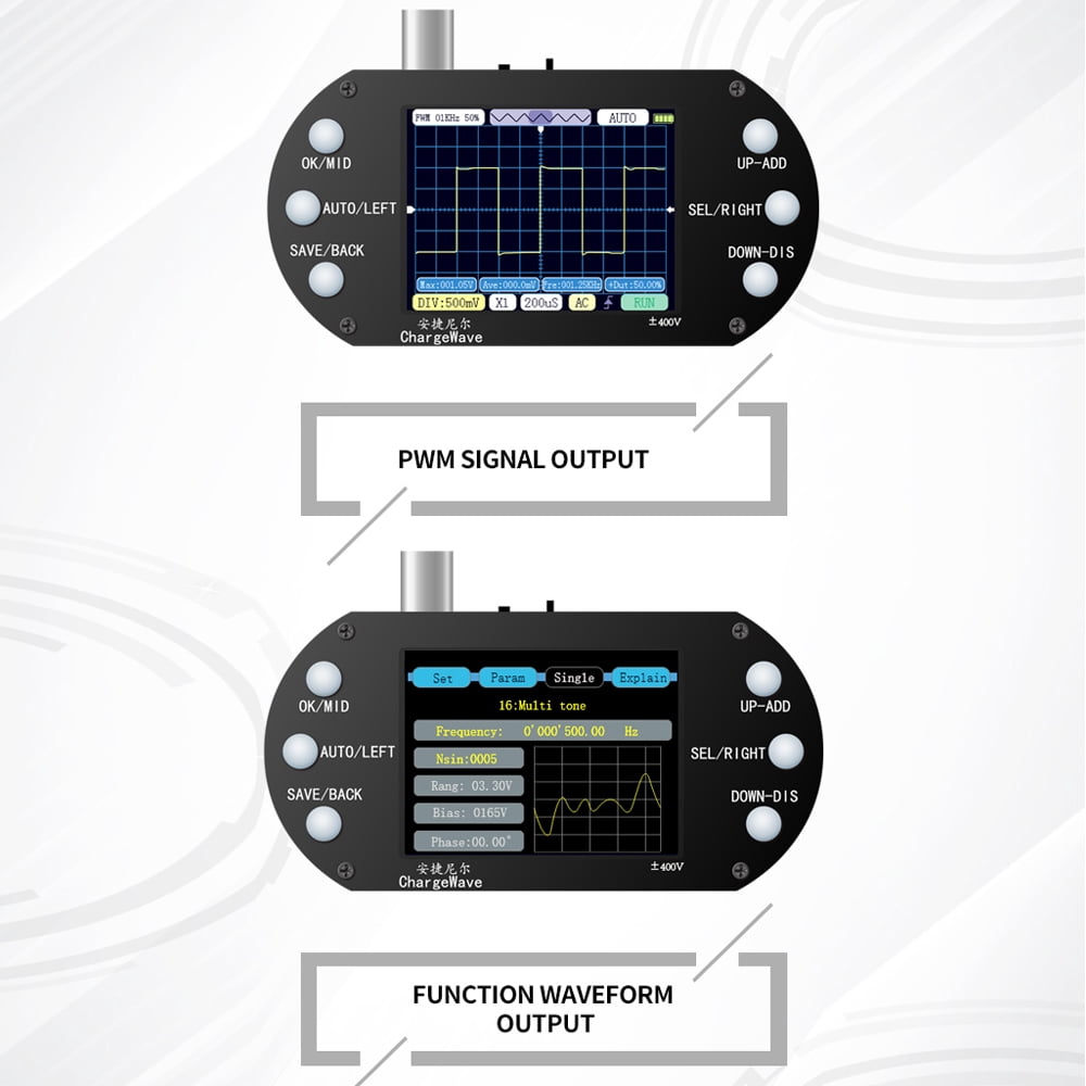 Oscilloscope,Display 2.5mhz Sample 240 Resolution 2.4inch Rate 500khz Oscillometer Resolution 2.4inch Tft * 240 Resolution 2.5mhz Sample Rate 320 * 240 2.4inch Tft Display Handheld 320 *