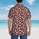 thumbnail image 4 of Fotbe Strawberry Camisa Hawaiana para Hombre Unisex – Camisa Casual de Verano con Botones de Manga Corta de Algodón y Lino,Medium, 4 of 7