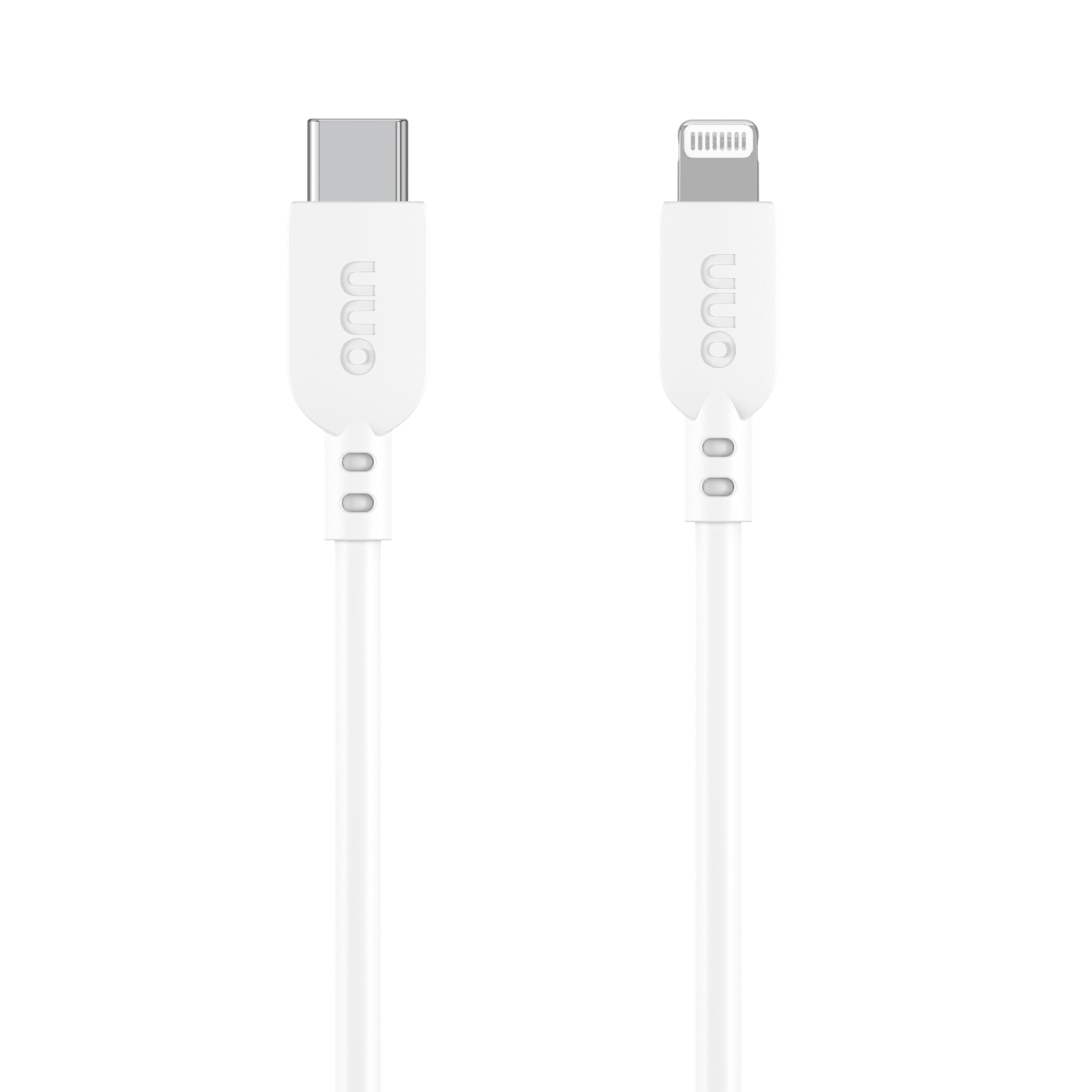 (2 pack) onn 6' Lightning to USB-C Charging Cable for iPhone, iPad, Mfi Certificated, White, Single Pack