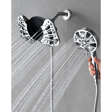 10 Inch 2-in-1 Dual Shower Head with Handheld Spray Combo