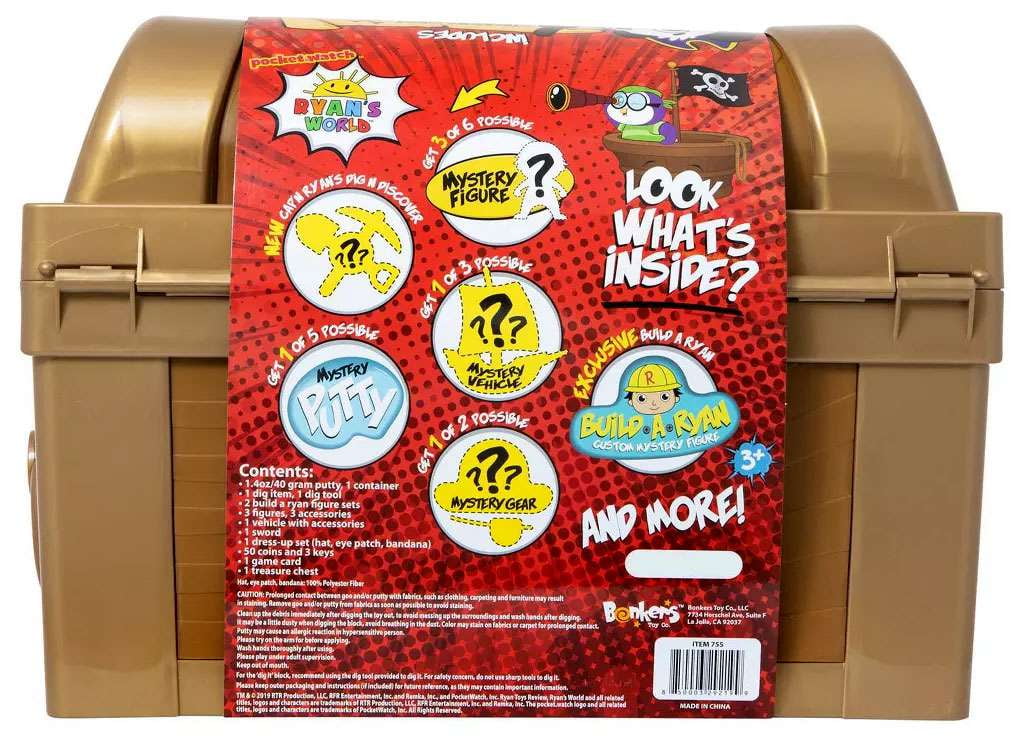 Pocket Watch Ryan s World Cap n Ryan s Big Surprise Toy Box with Key Walmart