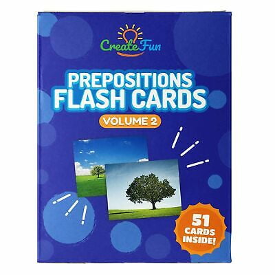 CreateFun Prepositions Flash Cards 49 Language Development Educational Photo Ca 