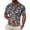 A-Grey1143, variant on Bibifish Mens Polo Shirts Short Sleeve Quarter Zip Geometric Line Pattern Casual Shirts Classic Fit Tops
