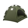 thumbnail image 4 of Tienda de invierno para mascotas Casa impermeable para gatos para graneros, balcones, pasillos Accesorios Semi cerrado Resistente a la intemperie 40x40cm Verde Sunnimix Refugio de gatos callejeros, 4 of 8
