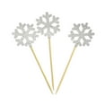 thumbnail image 3 of Darling Souvenir, Christmas Celebration Snowflake Cupcake Toppers, Winter Wedding Dessert Decorations - Pack Of 20, 3 of 3