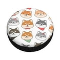 thumbnail image 2 of ZNDUO Shiba Dog Cartoon Doodle Pattern Spare Tire Cover, Universal Spare Tire Wheel Covers 17 inch, 2 of 8