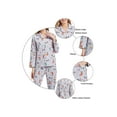 thumbnail image 2 of GLOBAL 100% Cotton Comfy Flannel Pajamas for Women 2-Piece Warm and Cozy Pj Set of Loungewear Button Front Top Pants, Size S-3XL, 2 of 5