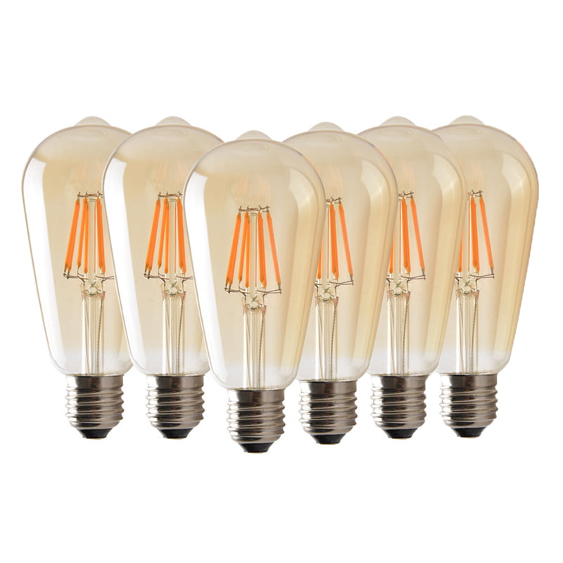 Retro ST64 E27 4W LED Edison Bulb Filament Vintage Industrial Lights Decor Lamp