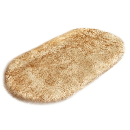 

Hinvhai Clearance Super Soft Faux Sheepskin Area Rugs for Bedroom Floor Shaggy Plush Carpet Faux Rug Bedside Rugs