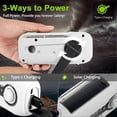 thumbnail image 3 of Solar Radio, Emergency Hand Crank Solar Powered AM/FM Weather Radio, 3 of 5