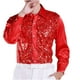 thumbnail image 2 of pstuiky Camisas suaves de manga larga para hombre, Camisa de solapa de manga larga con lentejuelas de color liso para hombre tops de invierno para hombre xl, 2 of 3
