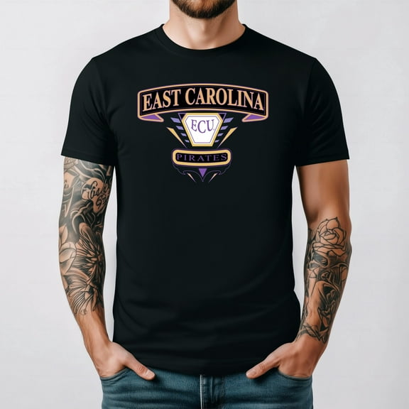 ECU East Carolina Pirates College Sports Fan Graphic T-shirt up to size 5XL