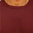 thumbnail image 4 of IROINNID Long Sleeve Pullover Shirts for Men Comfy Round Neck Solid Sweatshirt Sweatshirt Warm Fleece Sweatshirt Tops,Wine, 4 of 7