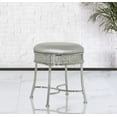 thumbnail image 1 of Hillsdale Furniture Glam Backless Diamond Band Vanity Stool, Chrome, 1 of 9