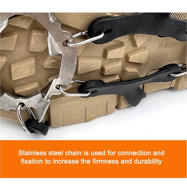 Garras Crampones 18 Espárragos Antideslizante Pinza de Hielo para Escalada Montañismo (M) Ehuebsd Para estrenar