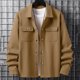 thumbnail image 4 of pstuiky camisa de manga larga para hombre, Chaqueta de trabajo informal de manga larga con botones y bolsillos dobles para hombre, color liso, a la moda tops de invierno para hombre m, 4 of 7