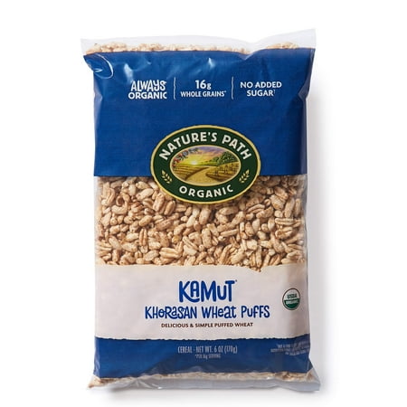 Natureâ??s Path KAMUT Khorasan Wheat Puffs Cereal, Healthy, Organic, Gluten-Free, Low-Sugar, 6 Ounce Bag (Pack of 12) Kamut Puffs Pack of (Best Low Sugar Cereal)