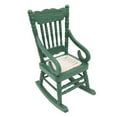 thumbnail image 4 of FUTUREORYY 1Pcs Rocking Chair Ornament Wood Green Simulation Miniature House Accessories for Collectors, 4 of 8