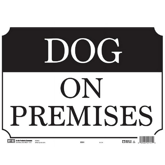 Hy-Ko Sign, Dog on Premises 20331