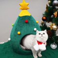 thumbnail image 3 of Forma de árbol de Navidad Perro Cama para gatos Casa Nido suave Forma de árbol Cama para mascotas Gato Invierno Cama cálida Cueva Tienda para mascotas Regalo de Año Nuevo Navidad, 3 of 5