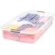 thumbnail image 1 of IRIS USA Contenedor organizador de almacenamiento de plástico debajo de la cama de 50 cuartos con tapas seguras y hebillas negras duraderas, multiusos para ropa, zapatos, ropa de cama, largo, transpar, 1 of 5