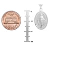 thumbnail image 3 of Ritastephens Miraculous Mary Necklace 18 Inches long Cable Chain Sterling Silver 925 Oval Medal Charm Pendant 19mm Includes Gift Box, 3 of 8